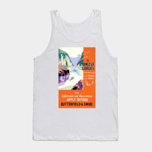 Vintage Travel Poster China The Yangtsze Gorges Tank Top